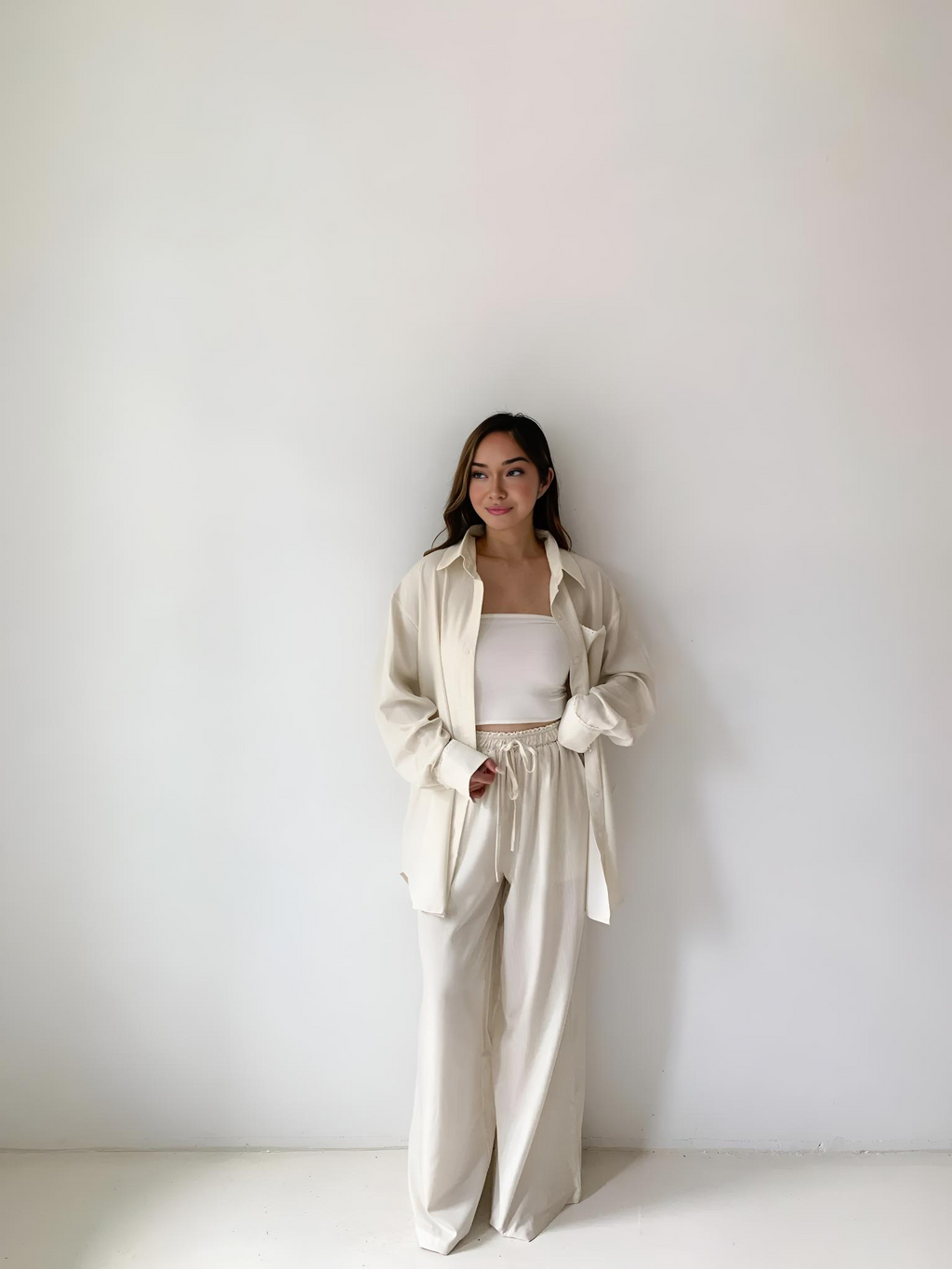 SOLENE STRIPED TWO PIECE SET YELLOW