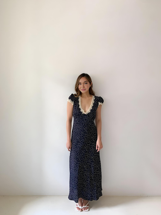 MARGO POLKA DOT MIDI DRESS
