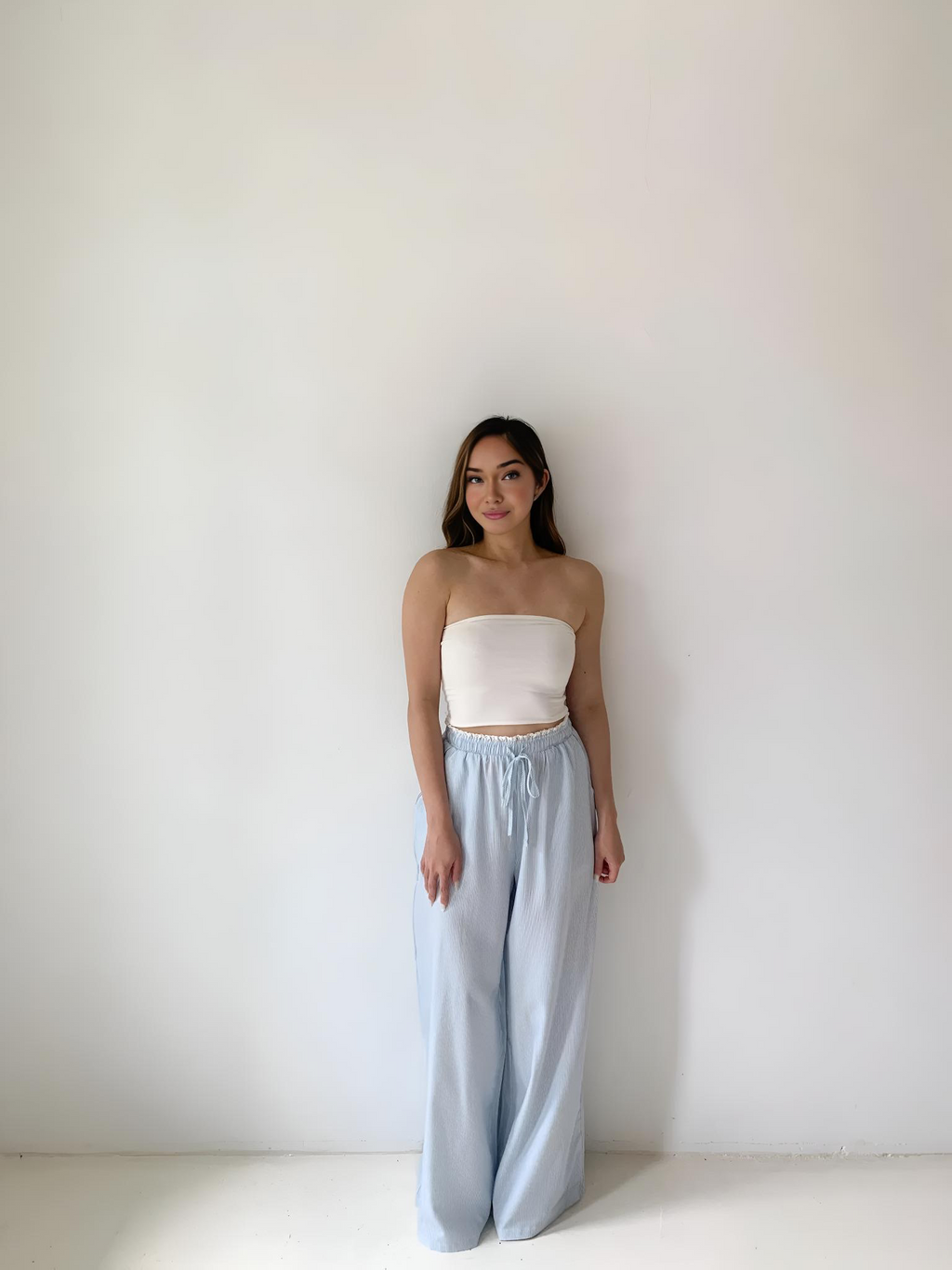 SOLENE STRIPED TWO PIECE SET BLUE