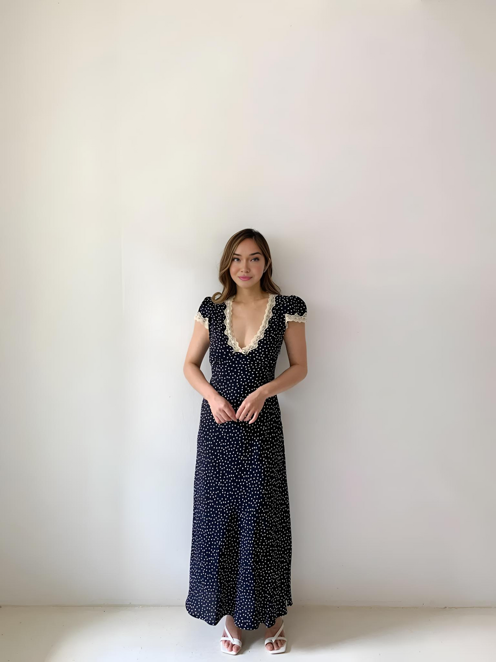 MARGO POLKA DOT MIDI DRESS