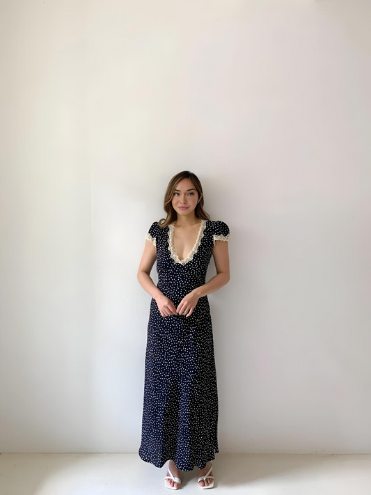 MARGO POLKA DOT MIDI DRESS