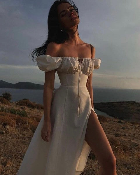 KATIE OFF SHOULDER MIDI DRESS