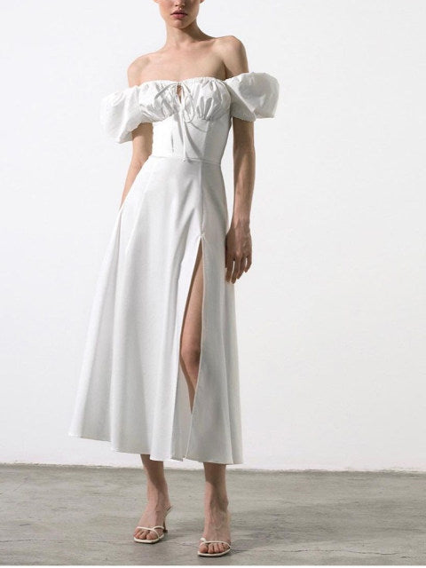 KATIE OFF SHOULDER MIDI DRESS