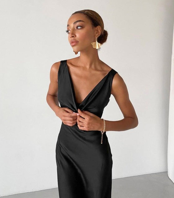 ENELA SATIN MAXI DRESS