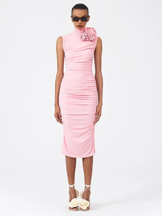 ABIGAIL FLOWER MIDI DRESS