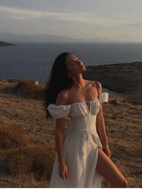 KATIE OFF SHOULDER MIDI DRESS