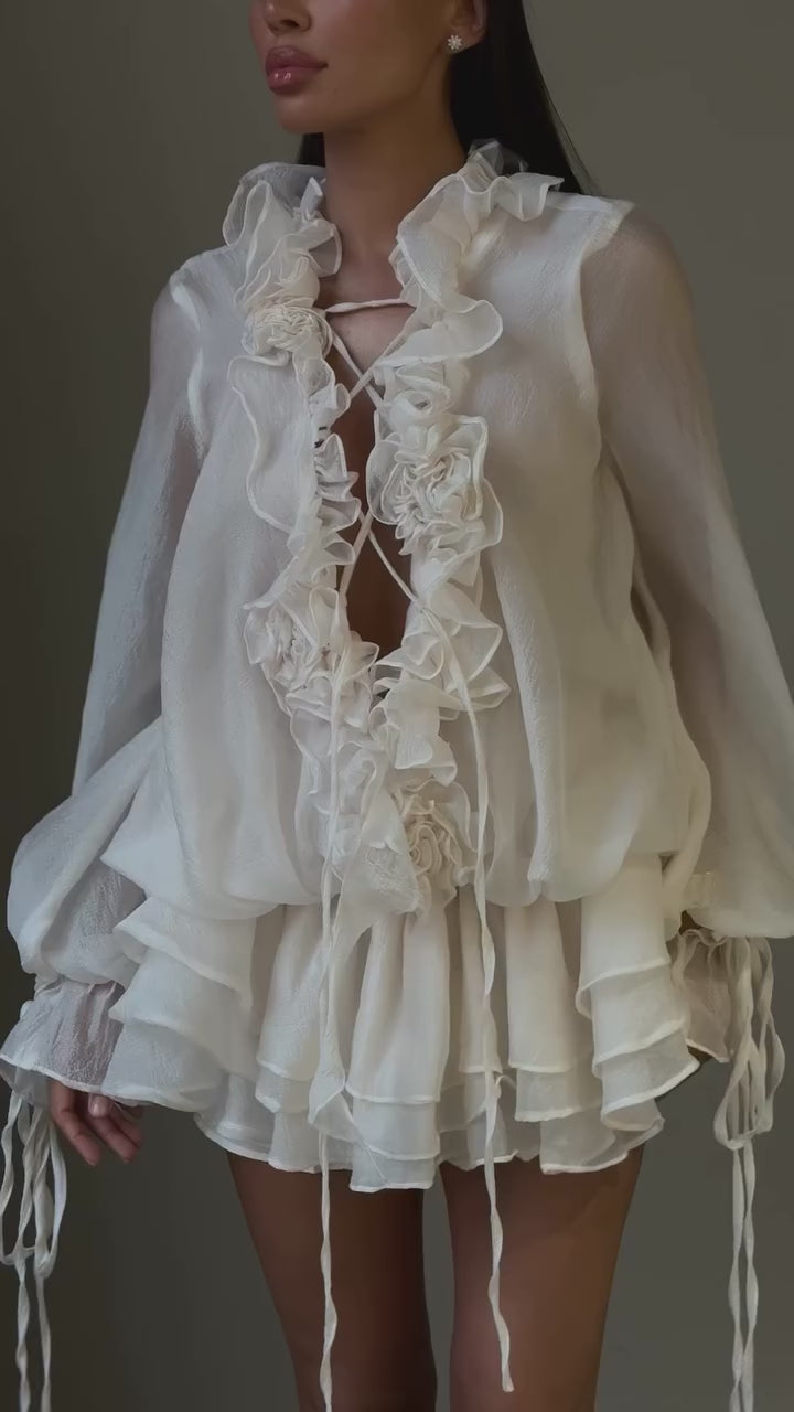 ELODIE FLORAL MINI DRESS