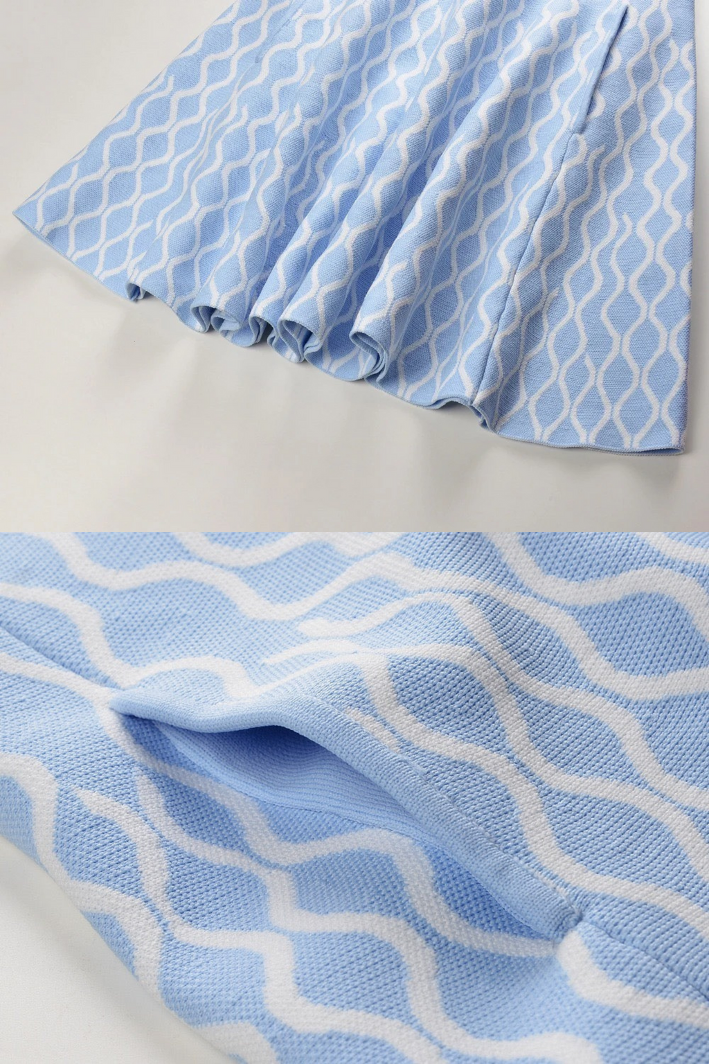 NELA PLAID MINI DRESS BLUE