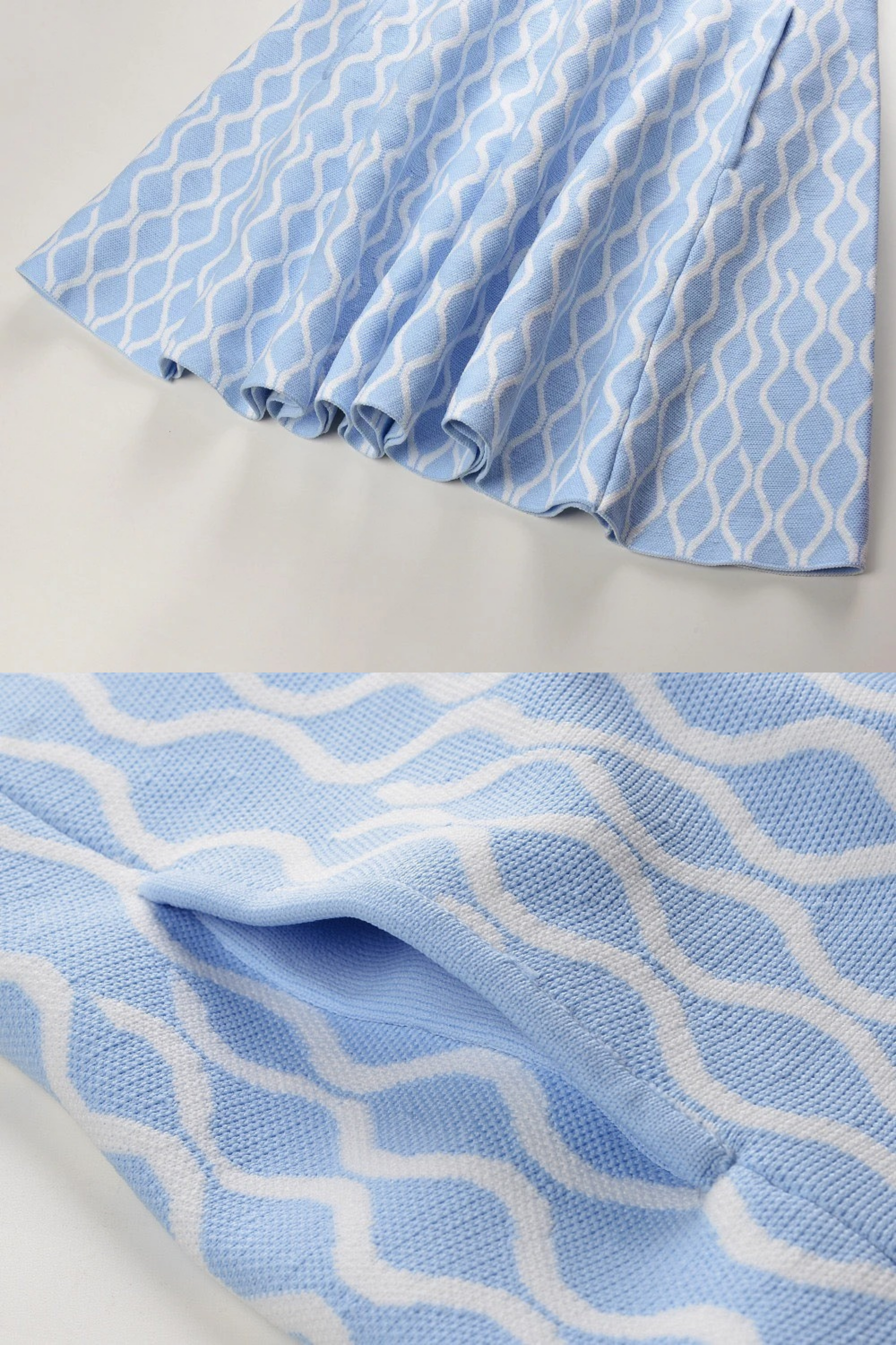 NELA PLAID MINI DRESS BLUE