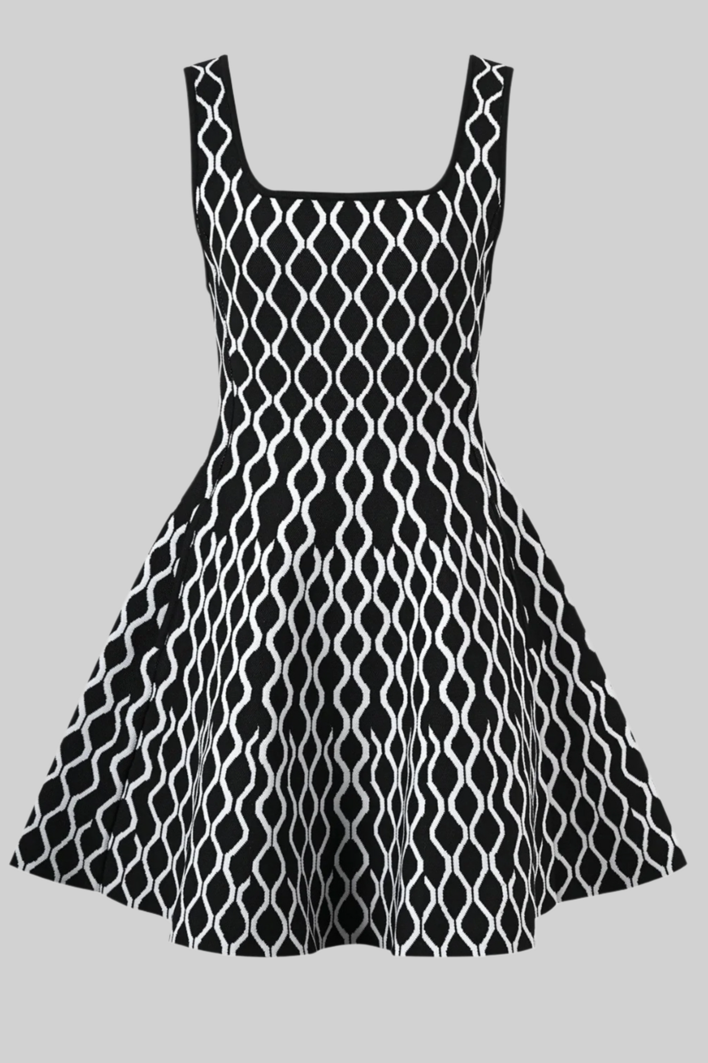 NELA PLAID MINI DRESS BLACK