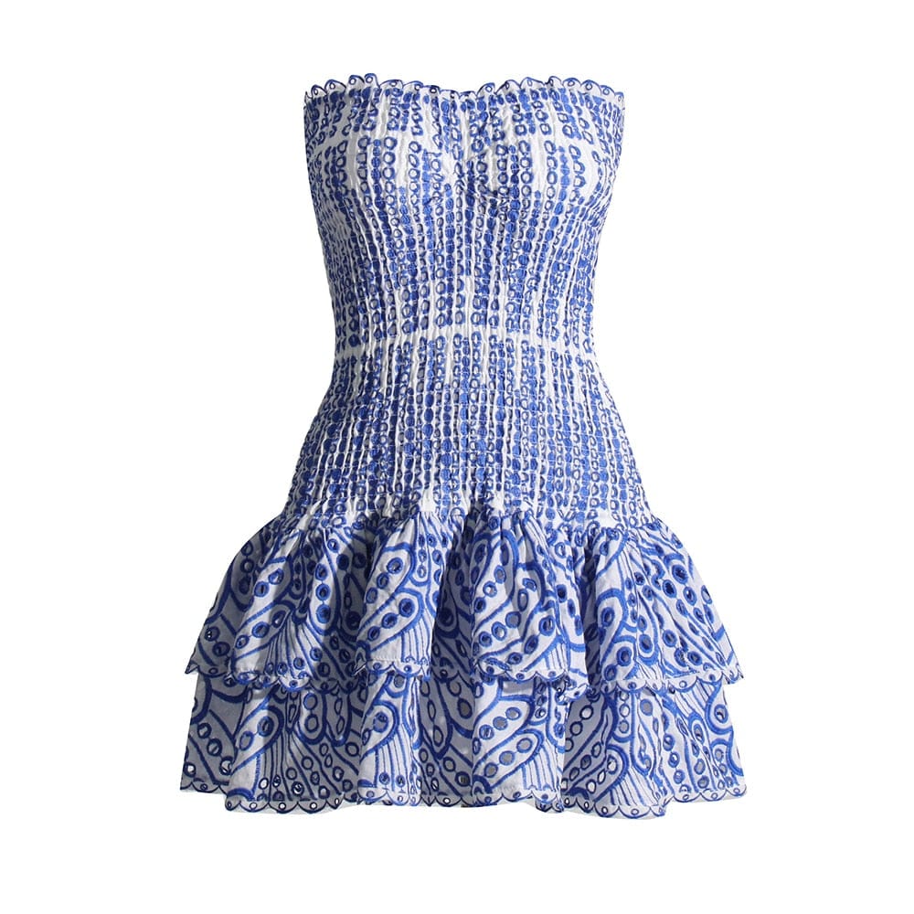 LAURA RUFFLE MINI DRESS