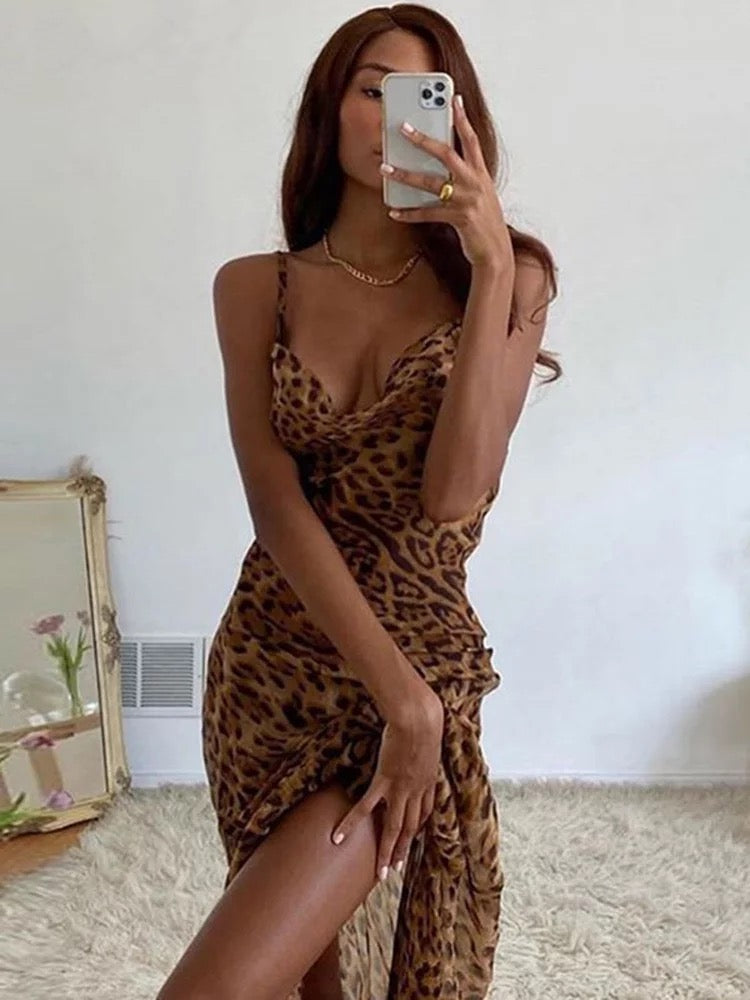 MARIA LEOPARD MAXI DRESS
