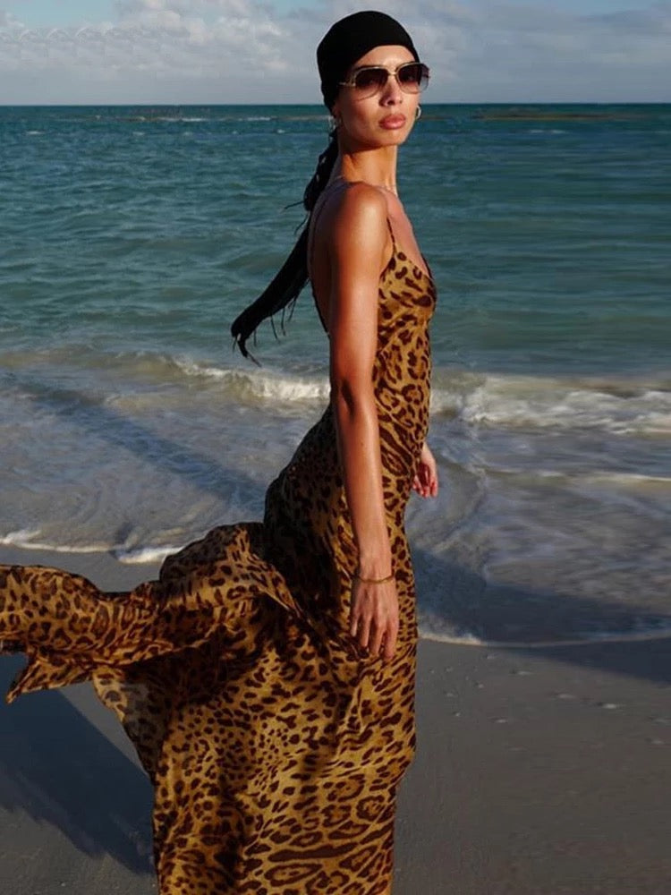 MARIA LEOPARD MAXI DRESS